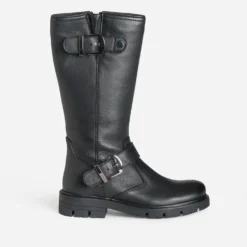 Botte BUGGY noir cuir esprit motard