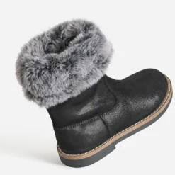 Botte BUGGY noire cuir velours tige fourrée