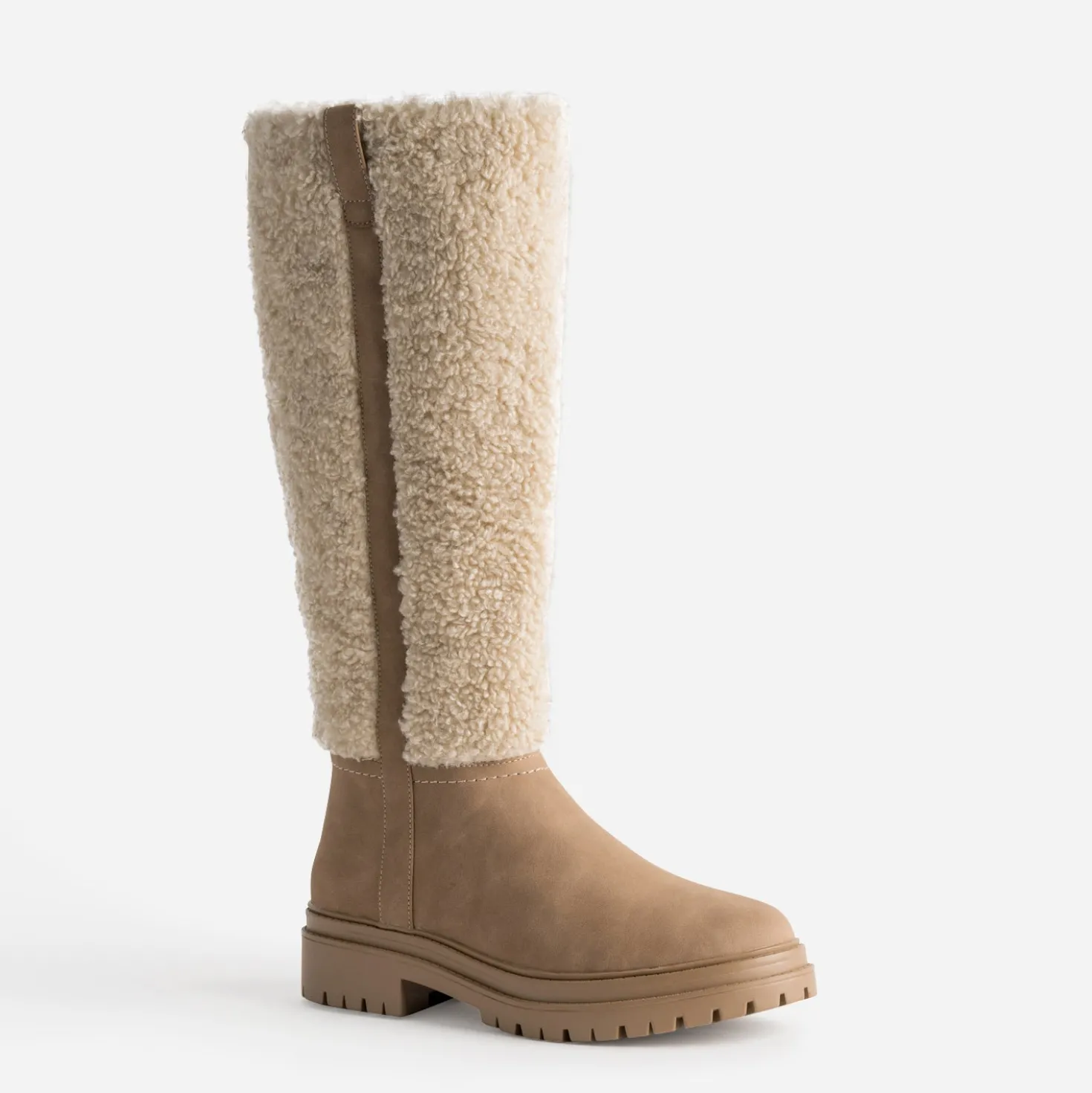 Botte camel bi-matière semelle crantée