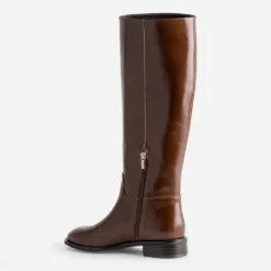 Botte cavalière camel cuir