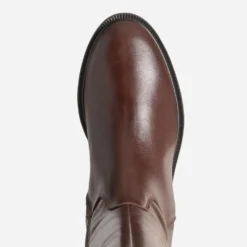 Botte cavalière marron cuir
