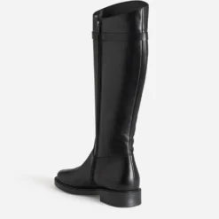 Botte cavalière noire cuir