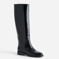 Botte cavalière noire cuir