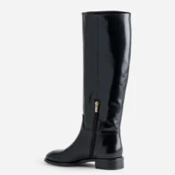 Botte cavalière noire cuir