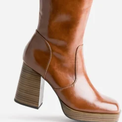 Botte cognac éco-conçue à plateforme