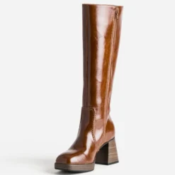 Botte cognac à talon