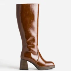 Botte cognac à talon