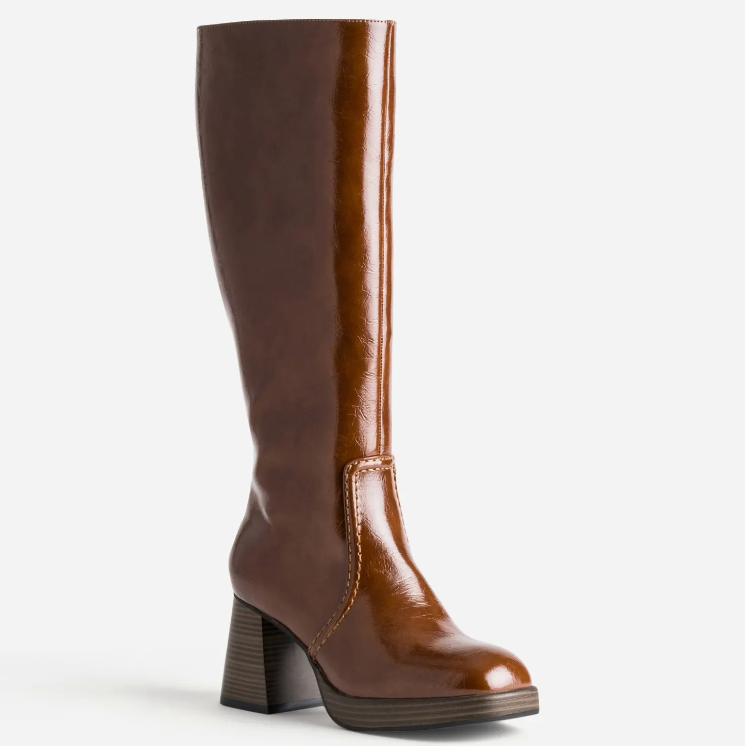 Botte cognac à talon