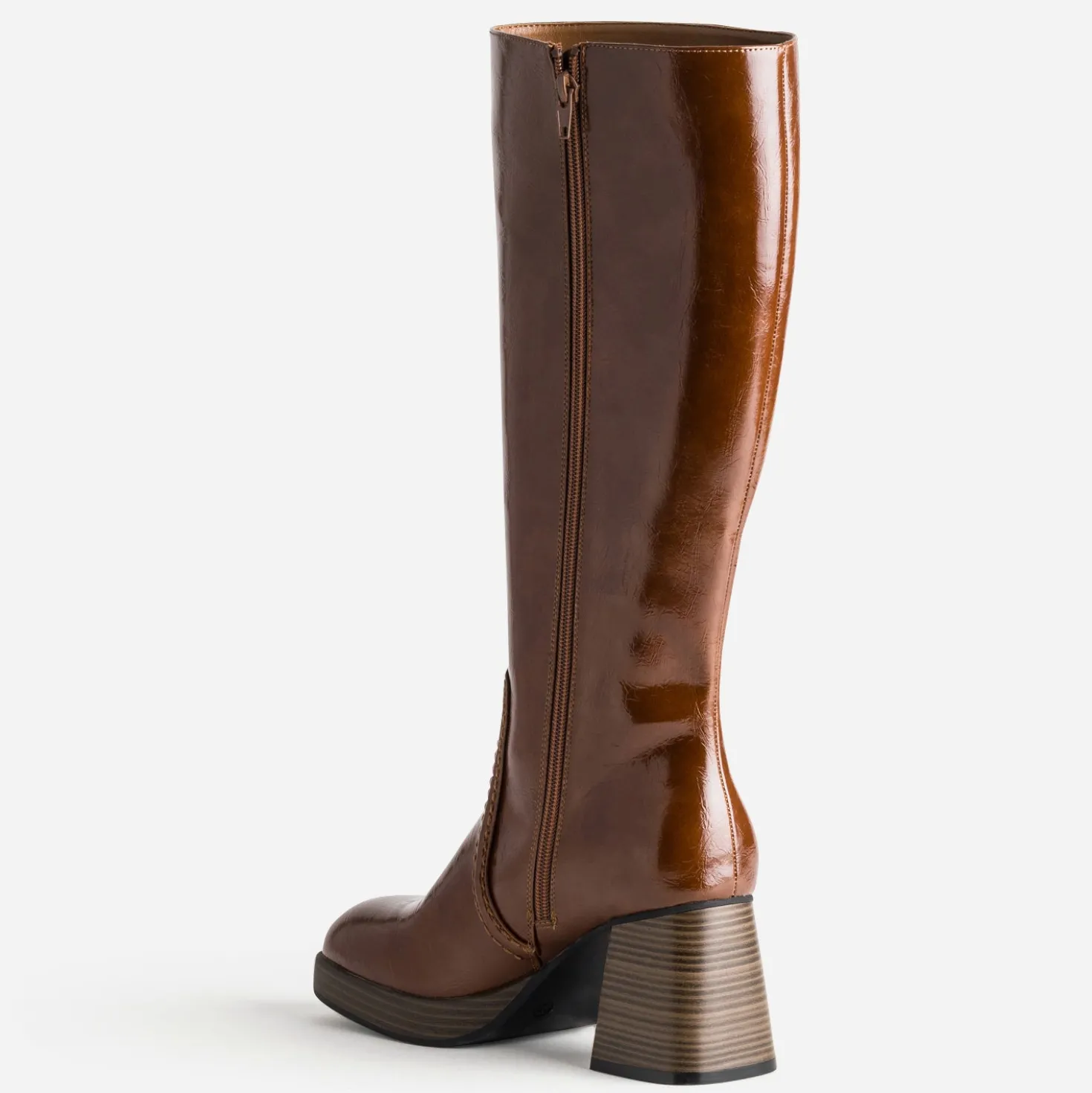 Botte cognac à talon