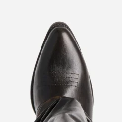 Botte fourreau marron effet patiné
