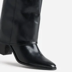 Botte fourreau noire cuir