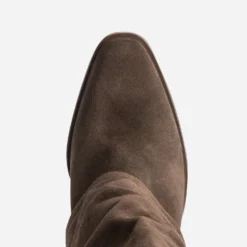 Botte fourreau TEXTO marron cuir velours