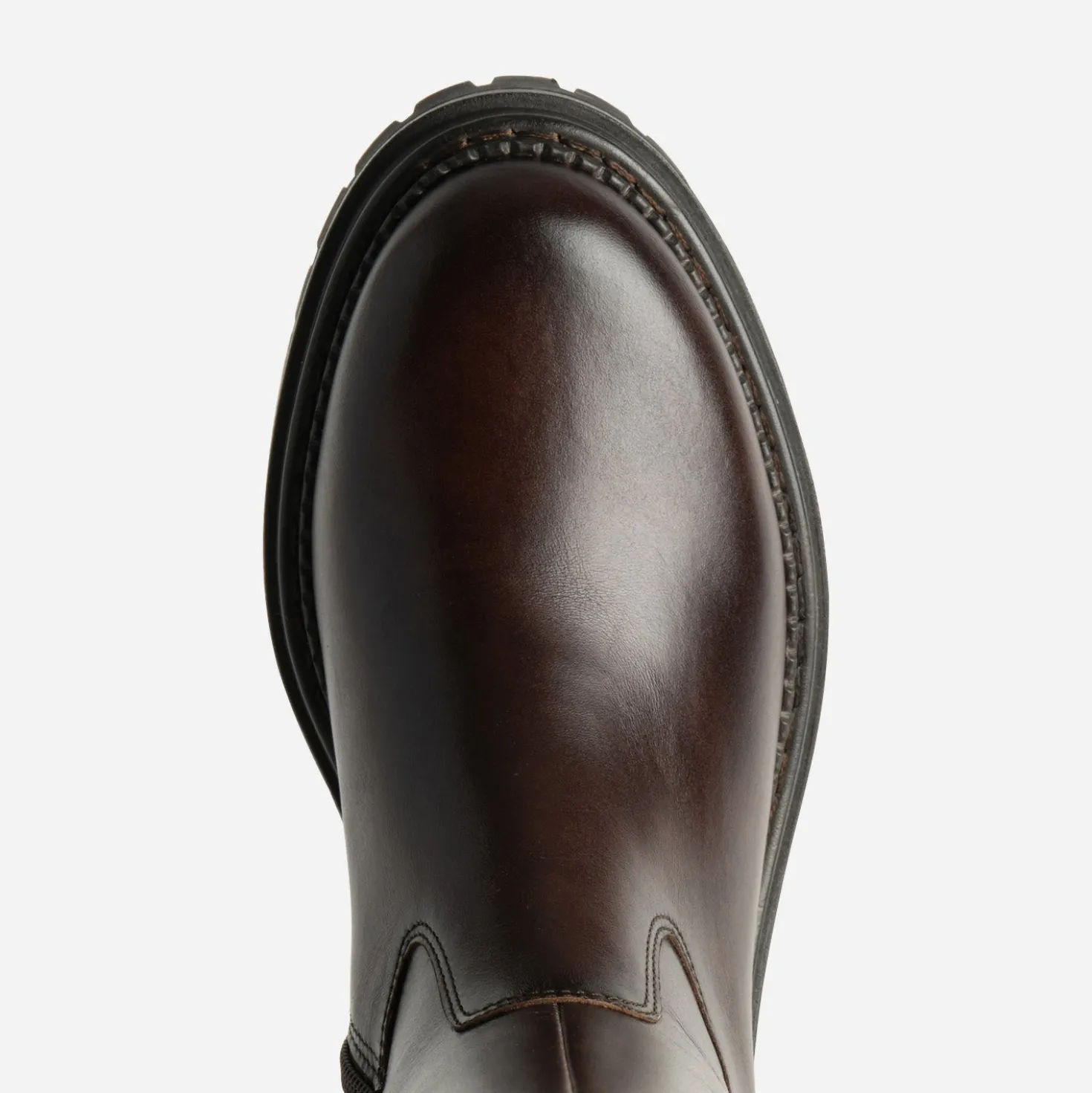 Botte marron cuir détail bijou