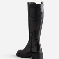 Botte marron cuir esprit motard