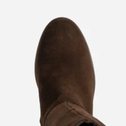 Botte marron cuir velours
