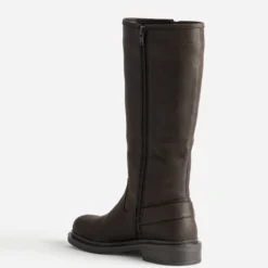 Botte marron détails boucles