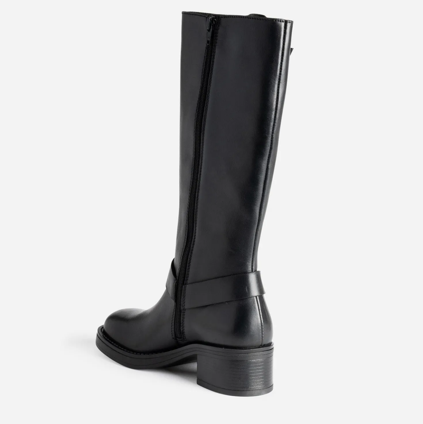 Botte motard TEXTO noire en cuir