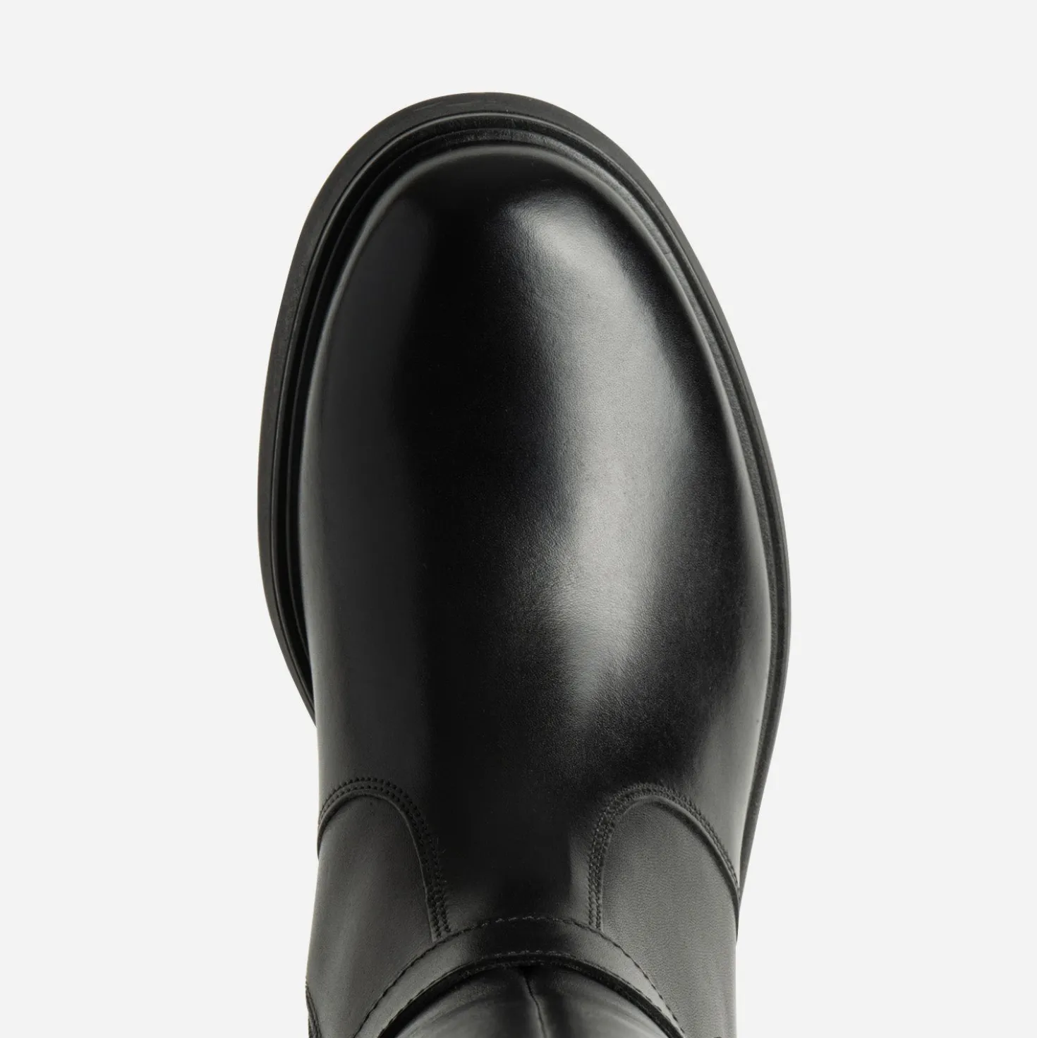 Botte noir cuir bi-matière