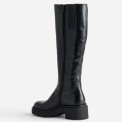 Botte noir cuir esprit motard