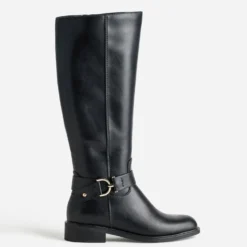 Botte noire boucle cheville
