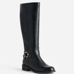 Botte noire boucle cheville