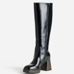 Botte noire à talon