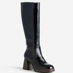 Botte noire à talon
