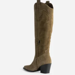 Botte santiag TEXTO beige cuir velours