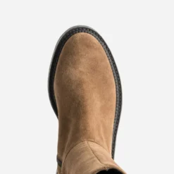 Botte TEXTO cognac cuir velours semelle crantée