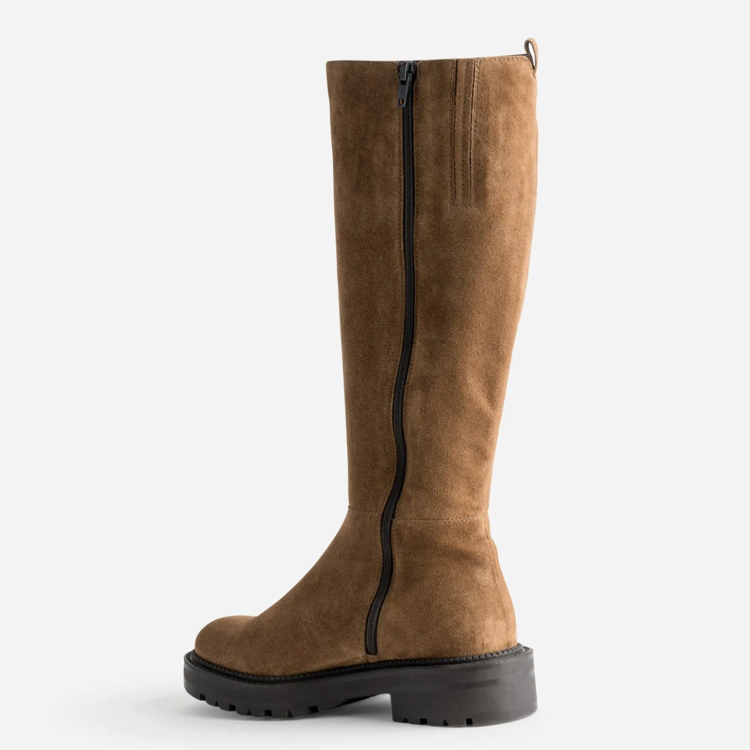 Botte TEXTO cognac cuir velours semelle crantée