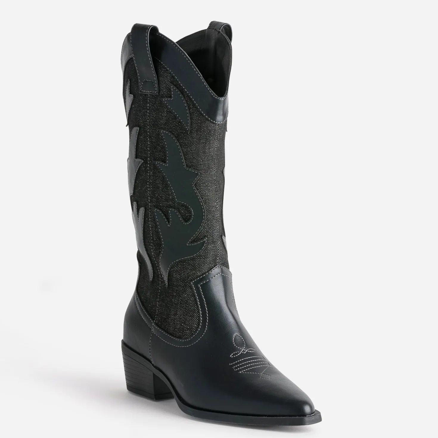 Botte TEXTO denim gris esprit santiag
