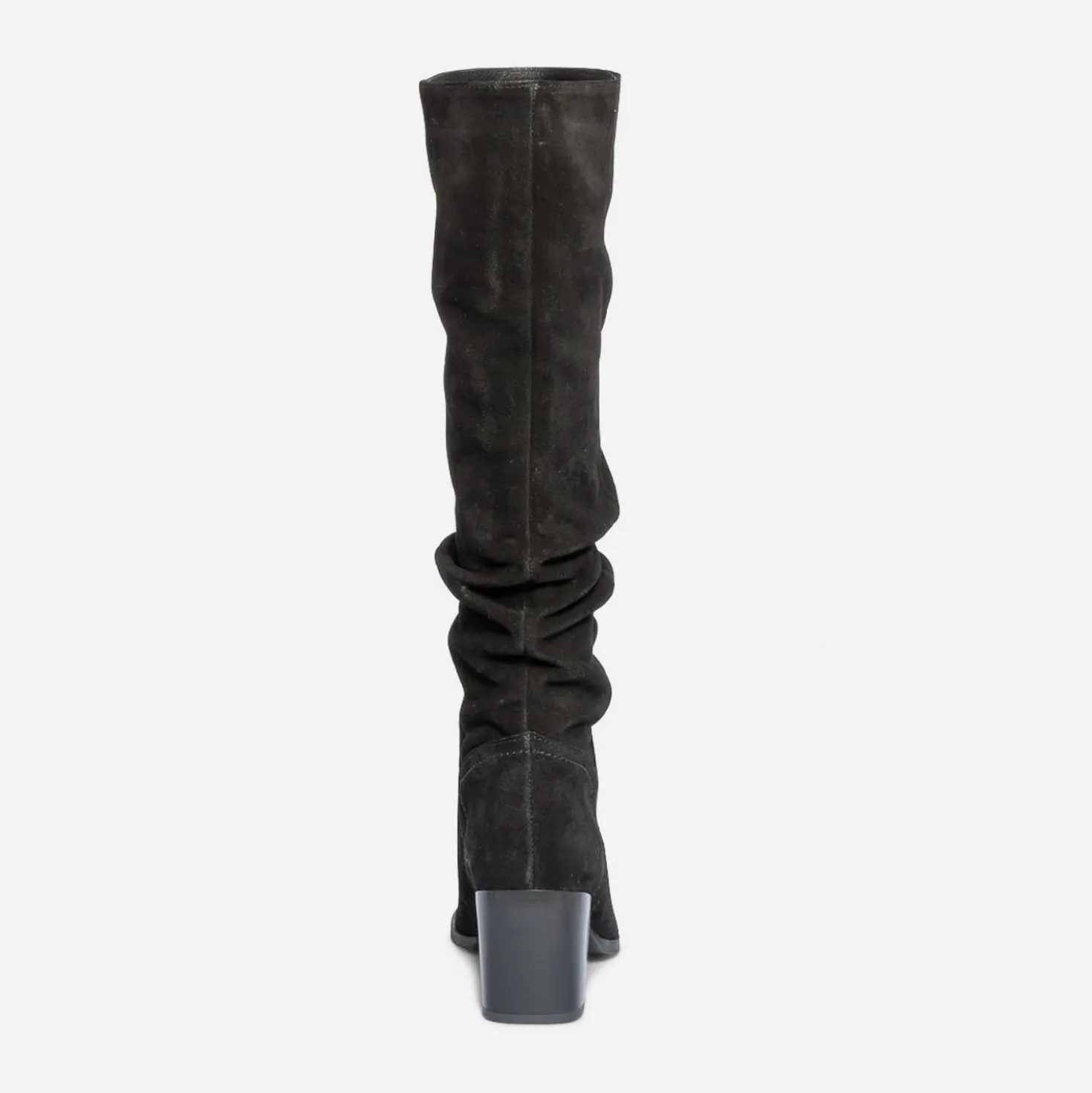Botte TEXTO en cuir velours éco-conçu à tige plissée
