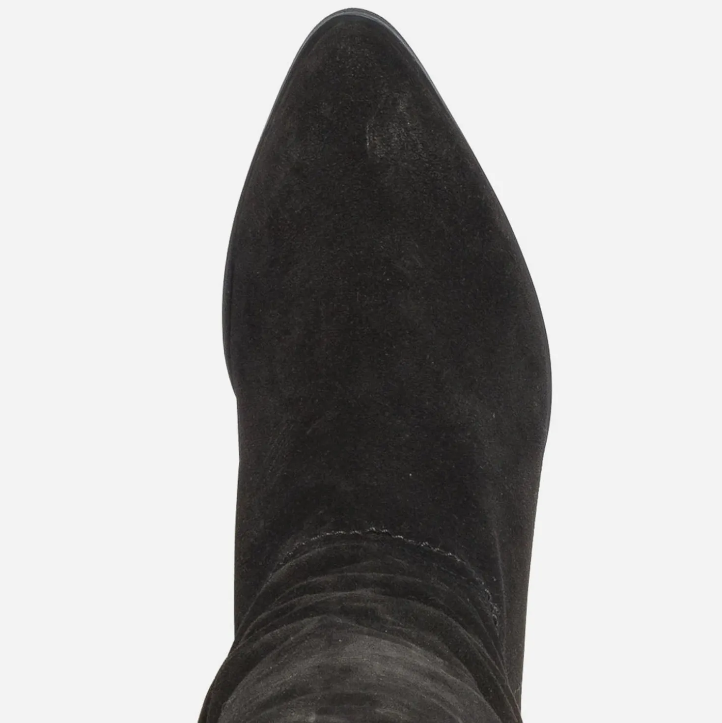 Botte TEXTO en cuir velours éco-conçu à tige plissée