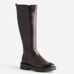Botte TEXTO marron cuir semelle crantée