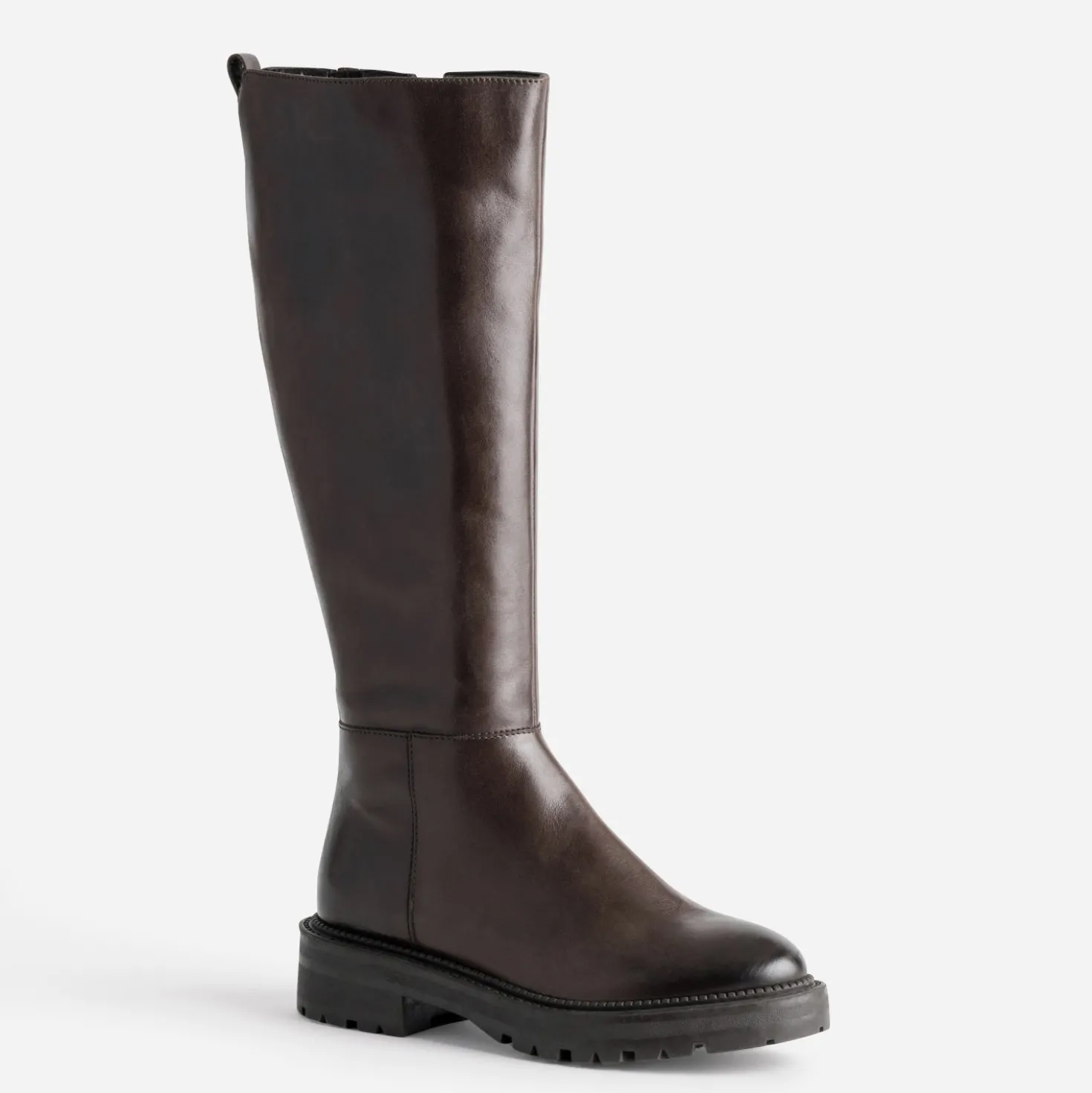 Botte TEXTO marron cuir semelle crantée