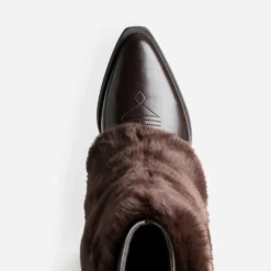 Botte TEXTO marron western avec guêtre amovible