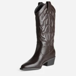 Botte TEXTO marron western avec guêtre amovible