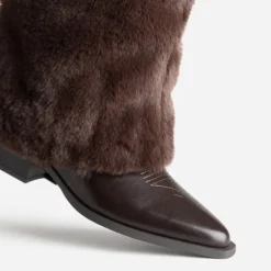 Botte TEXTO marron western avec guêtre amovible