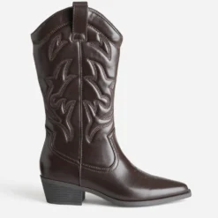 Botte TEXTO marron western avec guêtre amovible