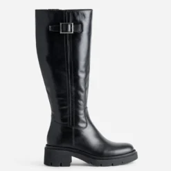 Botte TEXTO noire cuir semelle crantée