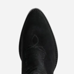 Botte TEXTO noire cuir velours western