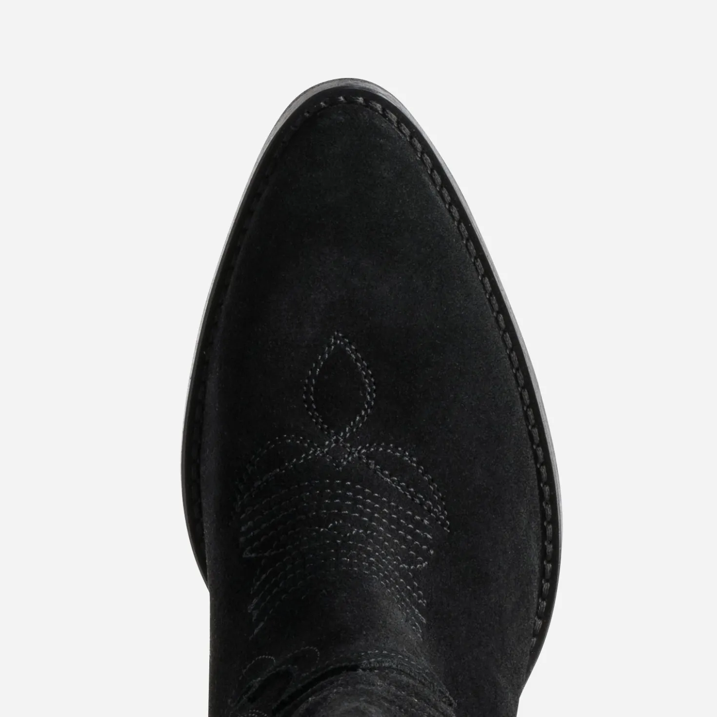 Botte TEXTO noire cuir velours western