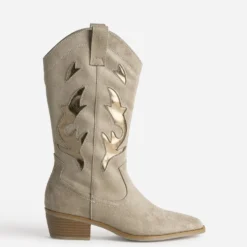 Botte TEXTO taupe et bronze esprit santiag