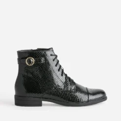 Bottine noire effet python