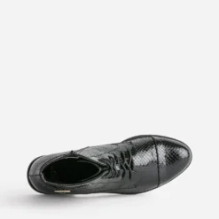 Bottine noire effet python