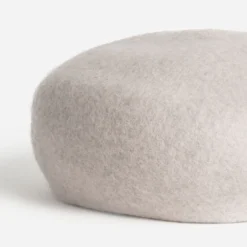 Béret beige laine feutrée