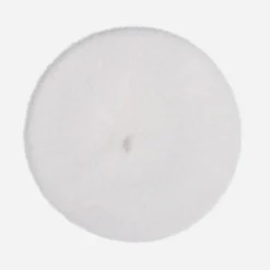 Béret blanc en maille duveteuse