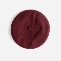 Béret bordeaux laine mélangée