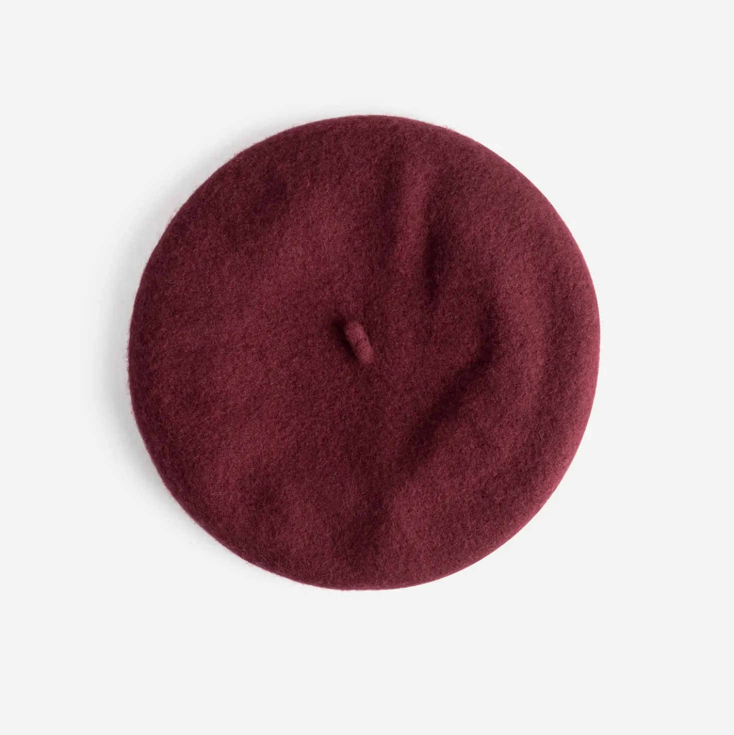 Béret bordeaux laine mélangée