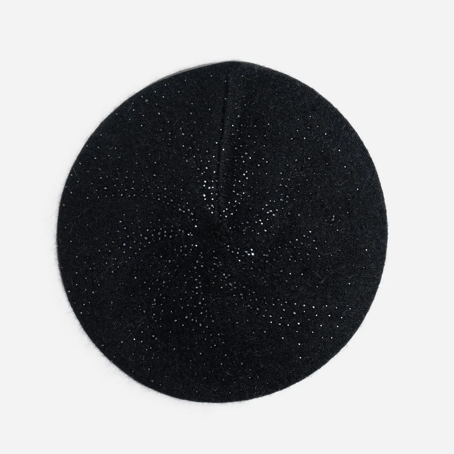 Béret noir à strass